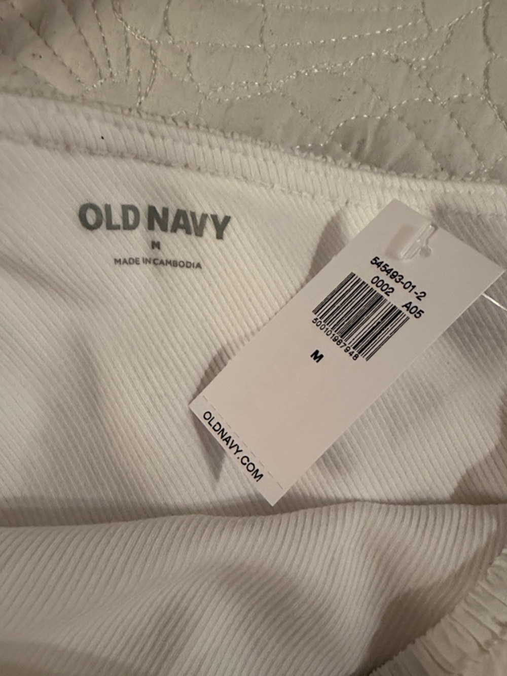 Old Navy White Off-Shoulder Eyelet Ruffle Top - Picture 5 of 5